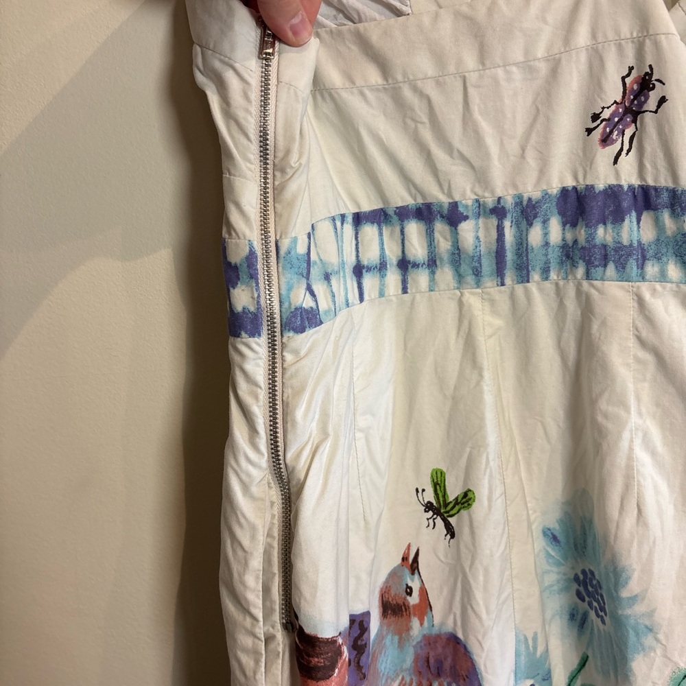 Anthropologie x Nathalie Lete Paris Pigment & Canvas Cotton Mini Dress Size 2 - Picture 9 of 10